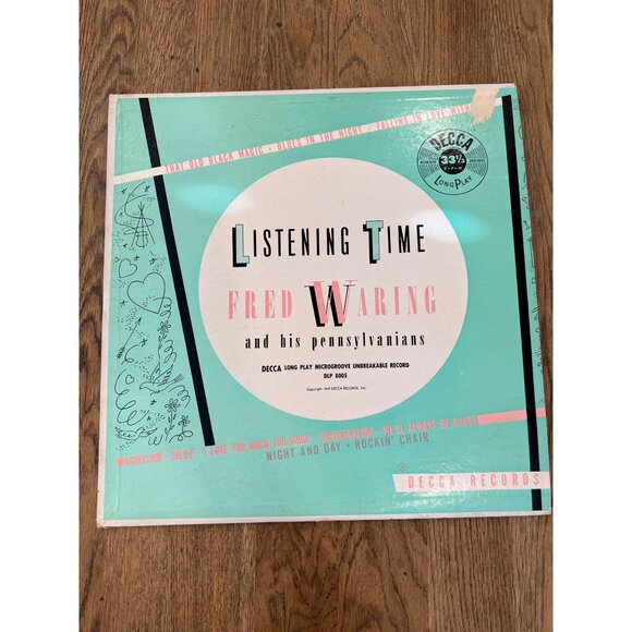 Listening Time Fred Waring & His Pennsylvanians Vinyl Record DL 8005 Album - Picture 1 of 6
